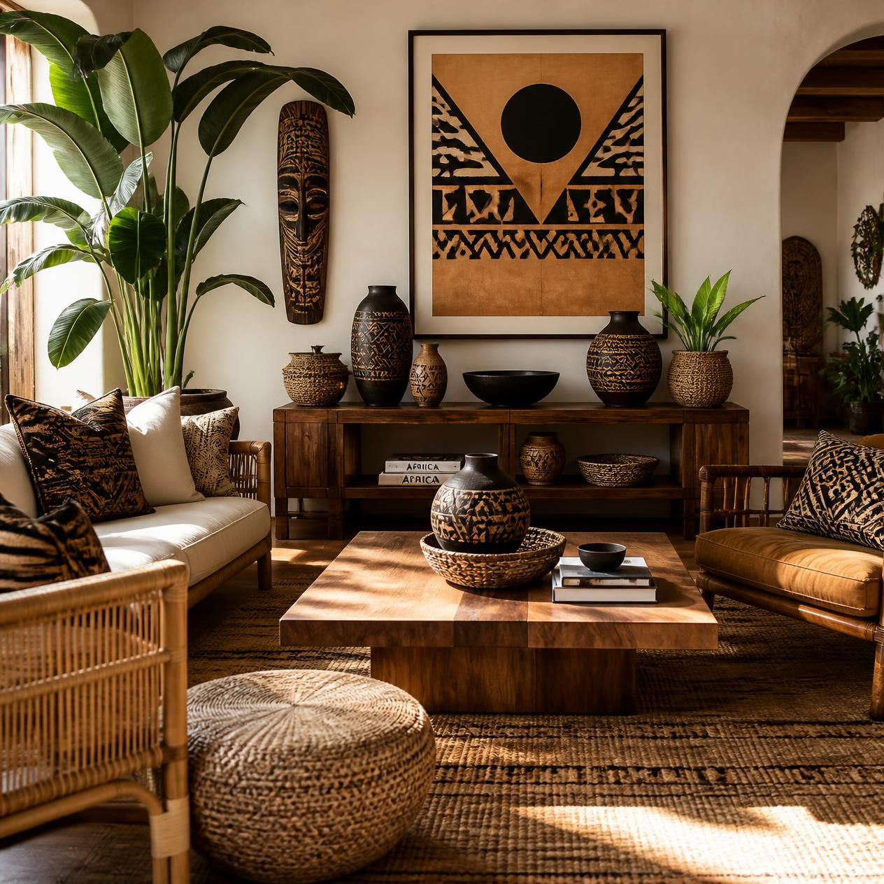 Afro-Boho living room