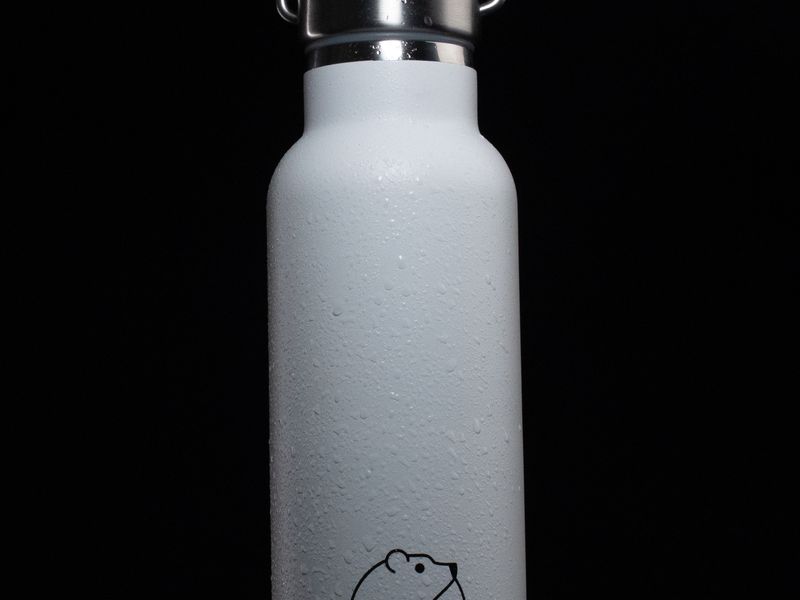 White insulated water bottle